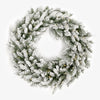 Vermont Snow Pre-Lit Wreath 65cm Light On