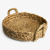 Water Hyacinth Tray With Handles Round Large