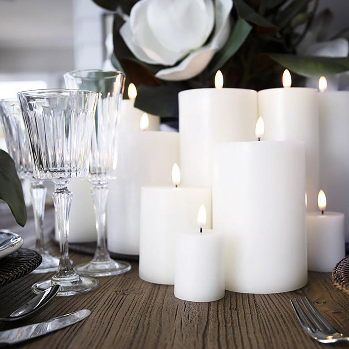 menu white ignus flameless candle, 25 cm menu Images... Uyuni Lighting Flameless Candles (White 8cm Wide) | Battery Candles