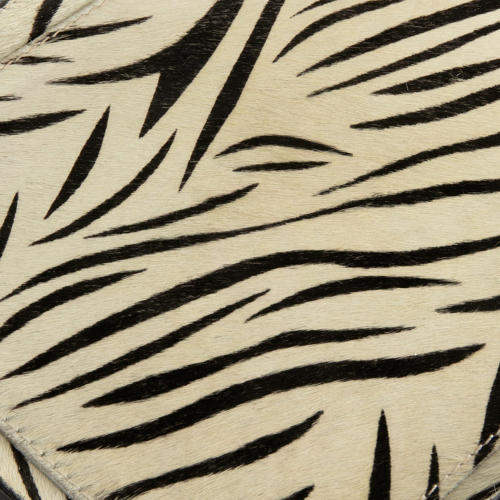 Zebra Print Cow Hide Tray